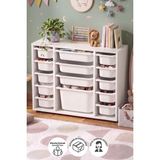 Bofigo Modern 14 Sepetli Dolap Suntalam Malzemeden Üretilmiş 72 cm Yükseklik 92 cm Genişlik - Beyaz