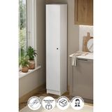 Bofigo Modern Kapaklı 5 Bölmeli Çok Amaçlı Dolap Beyaz Suntalam Malzeme ile 175 cm Yükseklik