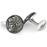 Boga Hercules Lion Head Gümüş Kol Düğmesi - Standart