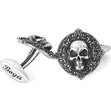 Boga Locket Skull Gümüş Kol Düğmesi - Standart