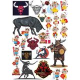 Boğa Sticker Set 11 25 Parça Telefon, Tablet, Defter, Laptop Sticker