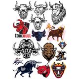 Boğa Sticker Set-3 12 Parça Telefon, Tablet, Defter, Laptop Sticker