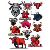 Boğa Sticker Set-9 16 Parça Telefon, Tablet, Defter, Laptop Sticker