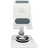 Boğazören Beyaz 360° Hareketli Tüm Telefon-Tablet Için Masa Üstü Metal Telefon Tablet Tutucu Tutucağı Stand