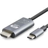 Boğazören Telefon, Macbook, Laptop Görüntü Aktarım Kablosu Type-C Dynamic HDMI Dönüştürücü Kablo 4K 60Hz - Tablet ve Akıllı Telefon Ekran Yansıtma Kablosu Görüntü Aktarıcı - 1.5 Metre - Gri
