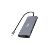 Boğazören Type-c girişli USB+Hdmı+Vga+Type-C+Jack+Ethernet+Sd Kart Dönüştürücü Çoklayıcı Adaptör ( 10-50 MB/s)