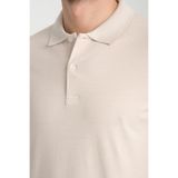 Boggee Pedso Erkek Açık Bej İtalyan Yaka Çekmez Likralı%100 Pamuklu Kumaş Slim Fit Polo Yaka Tişört Açık Bej M
