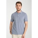 Boggee Pedso Erkek Antrasit Italyan Yaka Çekmez Likralı %100 Pamuklu Kumaş Slim Fit Polo Yaka Tişört - XL