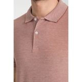 Boggee Pedso Erkek Bordo İtalyan Yaka Çekmez Likralı%100 Pamuklu Kumaş Slim Fit Polo Yaka Tişört Bordo M