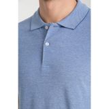 Boggee Pedso Erkek Mavi İtalyan Yaka Çekmez Likralı%100 Pamuklu Kumaş Slim Fit Polo Yaka Tişört Mavi L