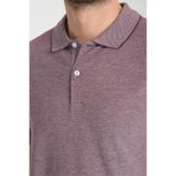 Boggee Pedso Erkek Mürdüm İtalyan Yaka Çekmez Likralı%100 Pamuklu Kumaş Slim Fit Polo Yaka Tişört Mürdüm M