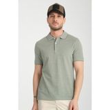 Boggee Pedso Erkek Yeşil Italyan Yaka Çekmez Likralı %100 Pamuklu Kumaş Slim Fit Polo Yaka Tişört - XL