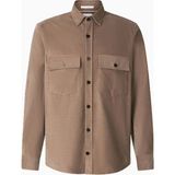 Bogner Heiko Lüks Günlük Stil, Erkek Kadife Gömlek - Kahverengi - 2XL