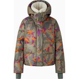 Bogner Sport Maja Kadın Kayak Montu Floral, Kaz Tüyü Dolgulu - Mor - Turuncu - XS