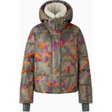 Bogner Sport Maja Kadın Kayak Montu Floral, Kaz Tüyü Dolgulu - Mor - Turuncu