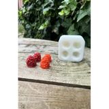 Böğürtlen Dörtlü Mum Kalıbı (Silikon) (2 x 1,7 x 2 cm) (Küçük Süsleme Kalıbı) 1 Adet