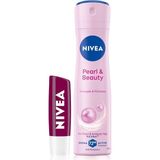 Böğürtlen Dudak Bakım Kremi 4.8 Gr+ Kadın Sprey Deodorant Pearl&beauty 150 ml - Option-1