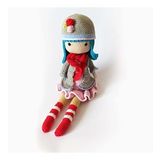 Böğürtlenli Kış Bebeği Amigurumi Organik Oyuncak