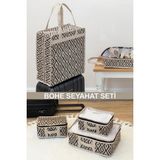Bohe Ayakkabı Düzenleyici ve 3'lü Bavul Içi Düzenleyici Organizer Set - Renkli - 1 Adet - Standart