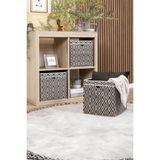 Bohe Çok Amaçlı Raf Düzenleyici Dekoratif Kutu Dolap Organizer Baza Altı Hurç 30 x 30 x 23 - Ahşap
