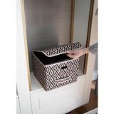 Bohe Kapaklı Kutu Raf Organizer Düzenleyici Sepet Mini (30 x 30 x 23 Cm) - standart