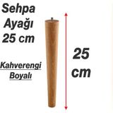 Bohem 25 Cm 3 Adet Kahverengi Doğal Ahşap Boyalı Silindir Sehpa Masa Ayağı Mobilya Yedek Parça