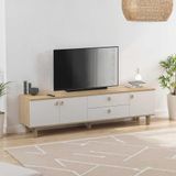 Bohem 3 Kapaklı 2 Çekmeceli Tv Ünitesi Florida Meşe-Vizon 207x58x45 cm