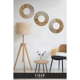 Bohem 3'lü 25x25 cm Ahşap Duvar Dekoru/Duvar Süsü Tablo/Hediyelik Eşya