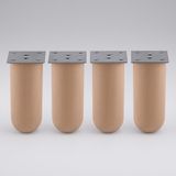 Bohem 4 Adet Doğal Ahşap Silindir Ayak 18 Cm Set Mobilya Koltuk Kanepe Sehpa Masa Ayağı Ayakları