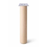 Bohem 45Cm (1 Adet) Doğal Ahşap Boyasız Silindir Sehpa Ayağı - (1 Adet) 8X8 Metal Montaj Aparatı