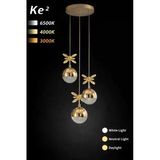 Bohem Aydınlatma 3'Lü Top Sarkıt 3 Renk Led Modern Avize Beyaz/Sarı/Günışığı