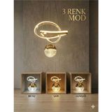 Bohem Aydınlatma Gold Kelebek Model Çizgili Çift Şeritli 3 Renk LED Modern Avize Beyaz/sarı/günışığı - 1