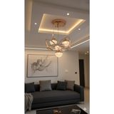 Bohem Aydınlatma Gold Kelebek Sarkıt 4'lü Modern 3 Renk LED Avize (Beyaz Sarı Günışığı) - 5