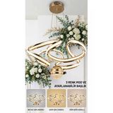 Bohem Aydınlatma Gold Şapkalı Çift Taraflı 3 Renk Led Modern Avize Beyaz/Sarı/Günışığı