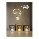 Bohem Aydınlatma Kelebek Çizgili Çift Şeritli Model 3 Renk Led Modern Avize Beyaz Sarı Günışığı