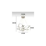 Bohem Aydınlatma Kelebek Modern 3 Renk Salon Avize Toplu LED Avizeler - 2 - Krom