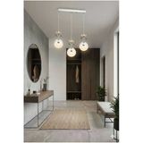 Bohem Aydınlatma Krom 3 Top Sarkıt Masa Üstü Modern 3 Renk LED Avize