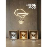 Bohem Aydınlatma Krom Kelebek Çizgili Çift Şeritli Model 3 Renk LED Modern Avize Beyaz Sarı Günışığı - 1