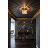 Bohem Aydınlatma Modern Kristal Tavan Plafonyer Avize Koridor Antre Uyumlu Şeffaf Kristal Cam Gold Avizeler