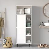 Bohem Banyo Dolabı 2 Kapaklı Metal Ayaklı Beyaz BOH10C-W
