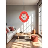Bohem Beton Görünümlü Modern Minimalist Avize Ayarlı E27 Duy Salon Mutfak Yatak Odası Ofis Kafe - 1 - Kırmızı
