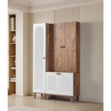 Bohem Çiğdem 3 Lü Portmanto Ayakkabılık 120 x 38 x 200 - Beyaz