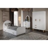 Bohem Cocuk Odası Takımı Yavrulu Tamamı Mdf Beyaz