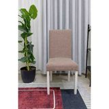 Bohem Düzdesen Lastikli Esnek Çok Kaliteli Sandalye Kılıfı - 38 x 56 cm - Açık Kahverengi