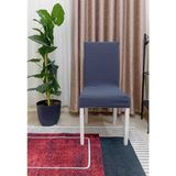 Bohem Düzdesen Lastikli Esnek Çok Kaliteli Sandalye Kılıfı - 38 x 56 cm - Antrasit