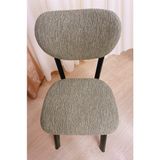 Bohem Jakarlı Sandalye Kılıfı Çubuk Desen 6 Adet - 45 x 56 cm - Vizon