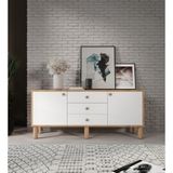 Bohem Konsol 3 Çekmeceli 2 Kapaklıtamamı Mdf - Atlas Çam