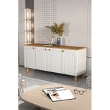 Bohem Konsol Mdf Kapak Ceviz - Beyaz
