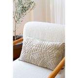 Bohem Özel Tasarım Punch Panç Desen Dekoratif Dikdörtgen Kırlent Kılıfı 28X50 Cm Forest Natural