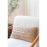 Bohem Özel Tasarım Punch Panç Desen Dekoratif Dikdörtgen Kırlent Kılıfı 28x50 cm Letta Natural cok-renkli